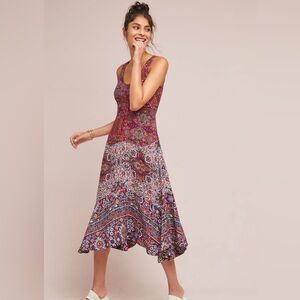 Maeve Multicolor Paisley Midi Dress